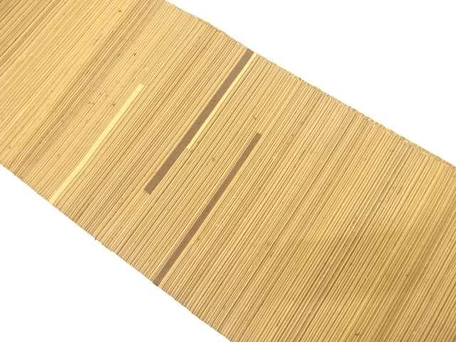 綴れ　横段模様織り出し　名古屋帯